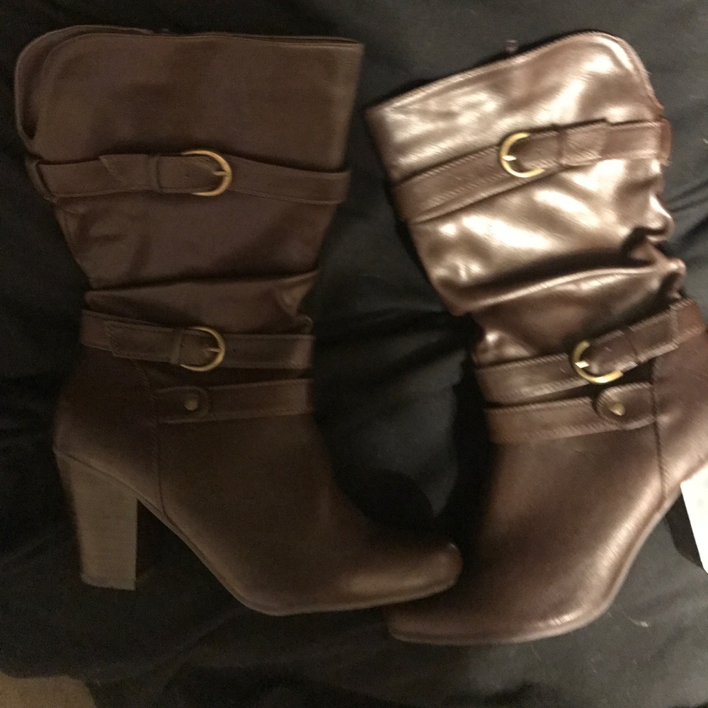 Brown heel boots size 10 kolhs brand